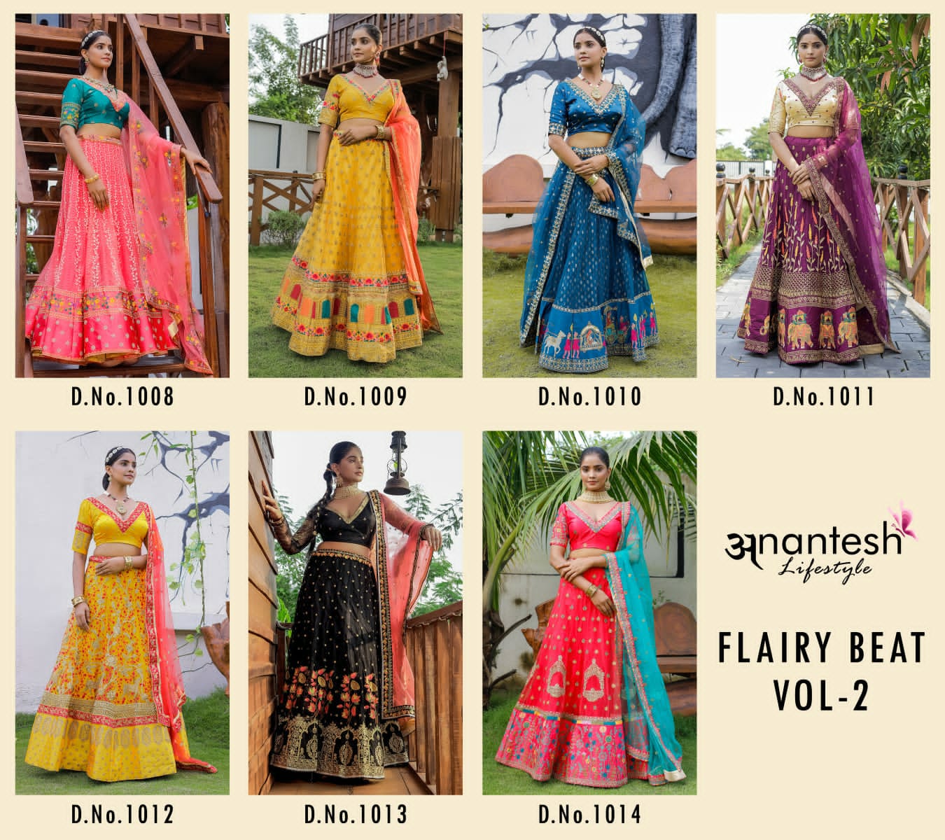 ANANTESH FLAIRY BEATS VOLUME 2 SERIES 1008 TO 1014 LEHENGA Anant Tex Exports Private Limited