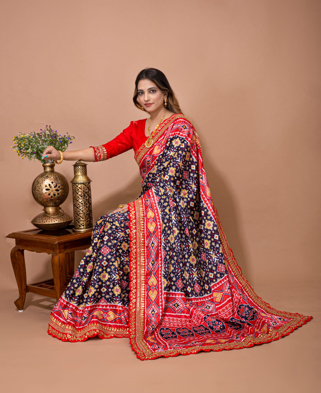 Patola Satin Silk & Digital Print Saree Anant Tex Exports Private Limited