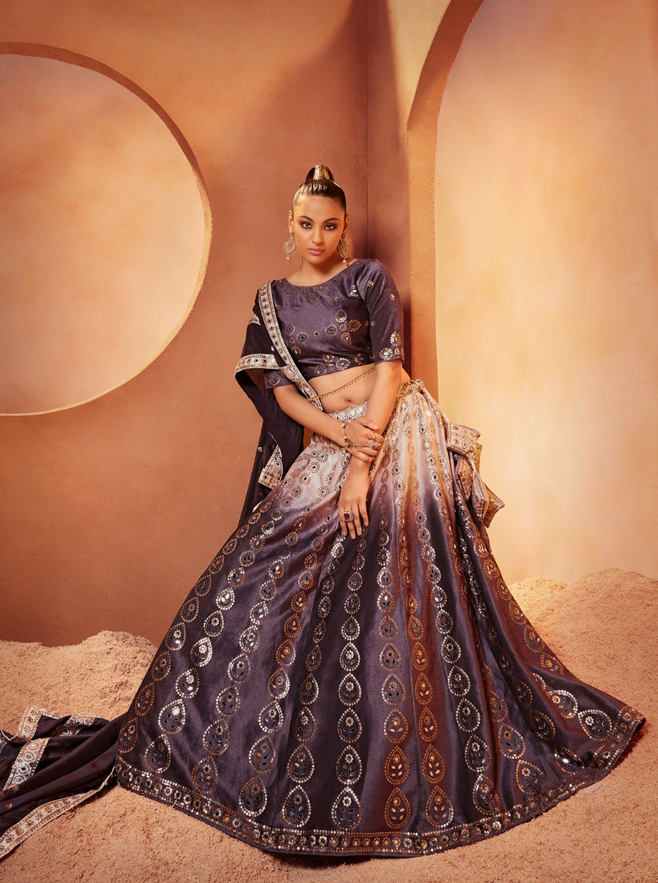 BRIDESMAID VOL. 29 DESIGNER VELVET LEHENGA SERIES 2281 TO 2285 Anant Tex Exports Private Limited