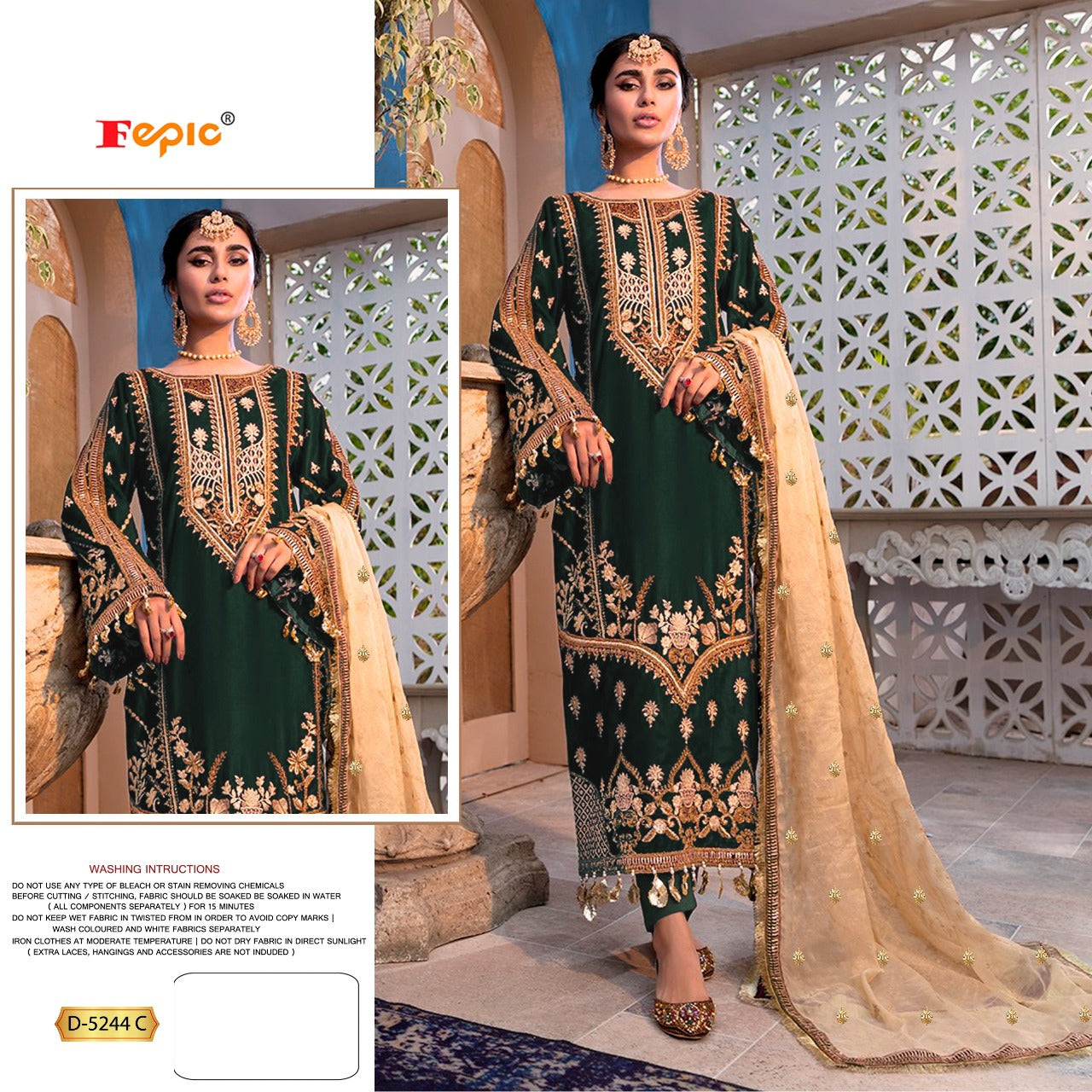 FEPIC ROSEMEEN D-5244  VELVET SUIT Anant Tex Exports Private Limited