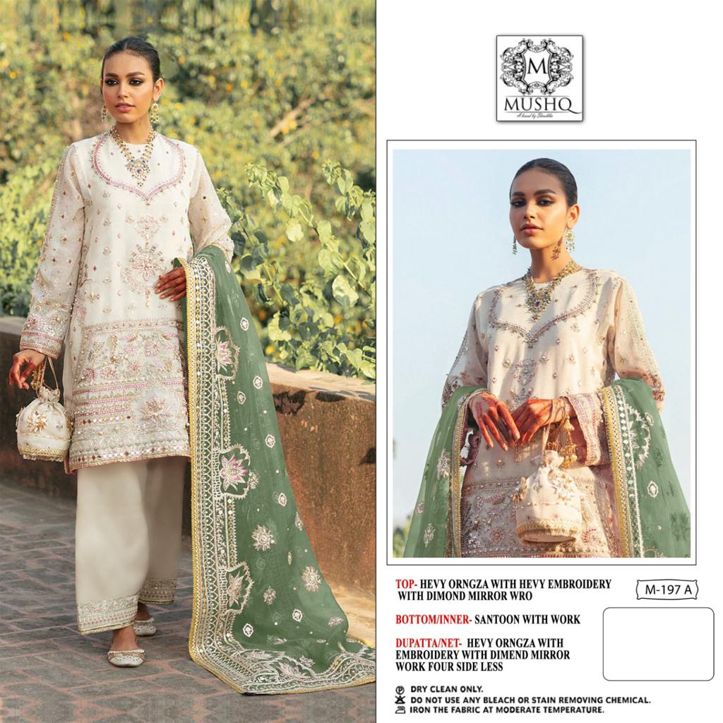 MUSHQ D.NO-M-197-AB DESIGNER SUIT Anant Tex Exports Private Limited