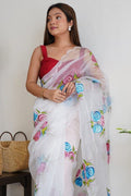 Heavy Organza With Digital Print Saree Anant Tex Exports Private Limited