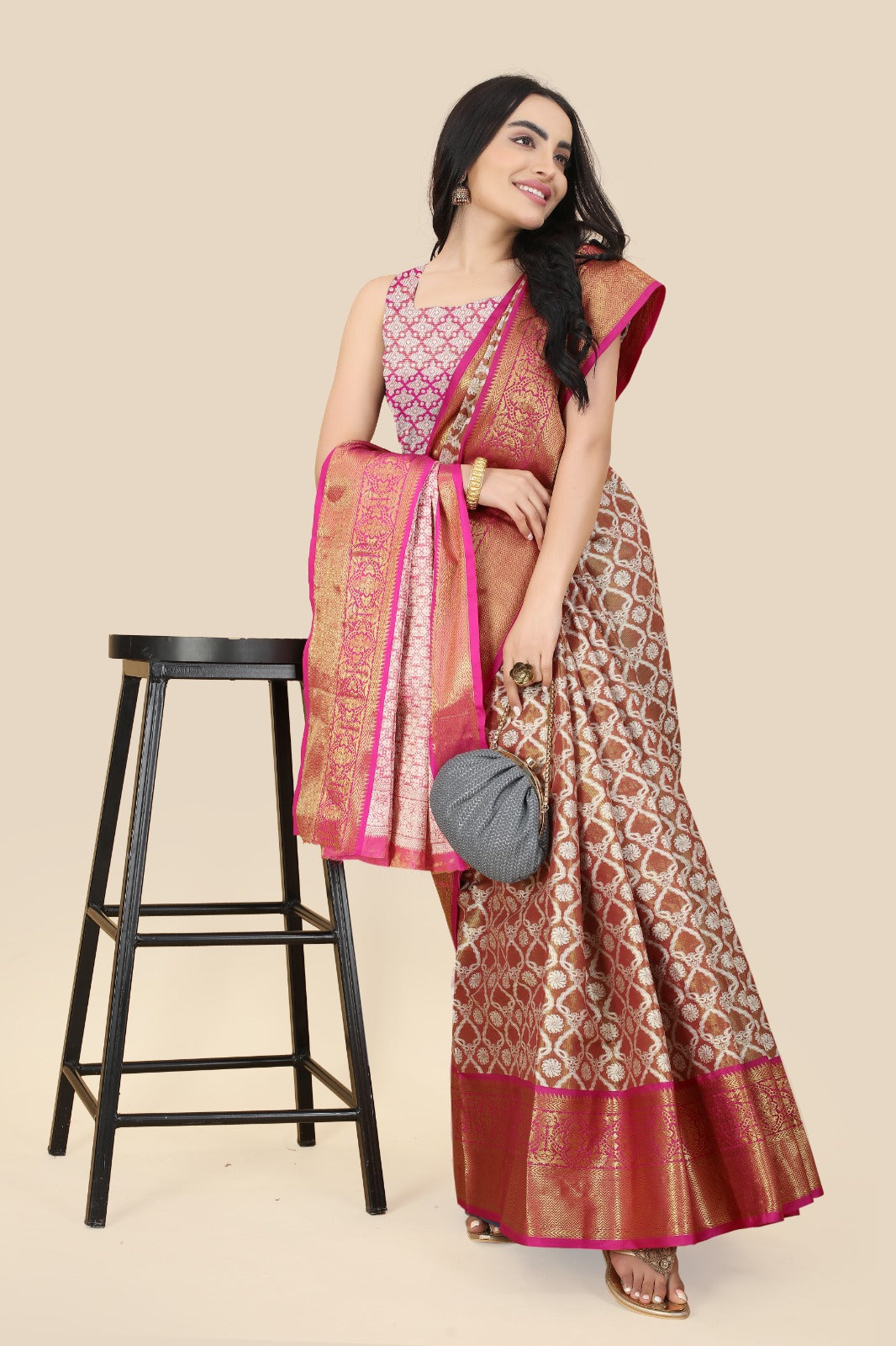 Kanchipuram Handloom Tissue Weaving Silk Saree Anant Tex Exports Private Limited