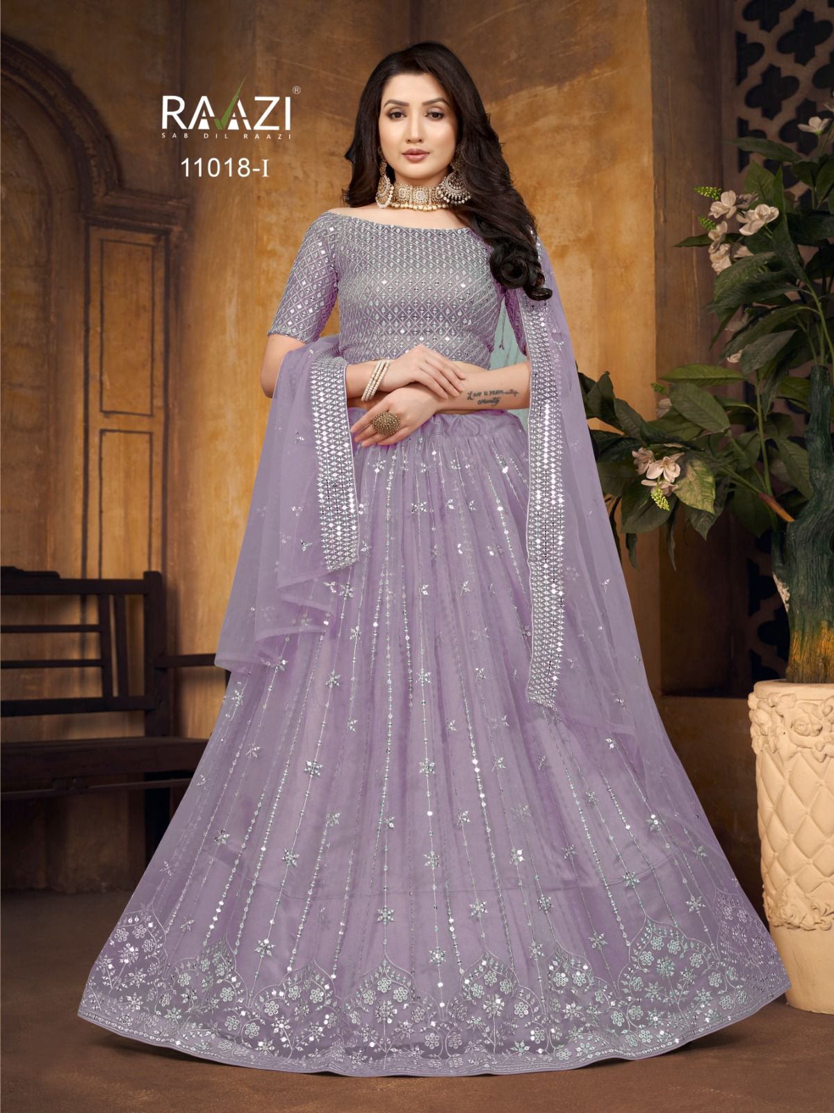 RAAZI- MIRROR MAGIC D.NO.11018 DESIGNER LEHENGA Anant Tex Exports Private Limited