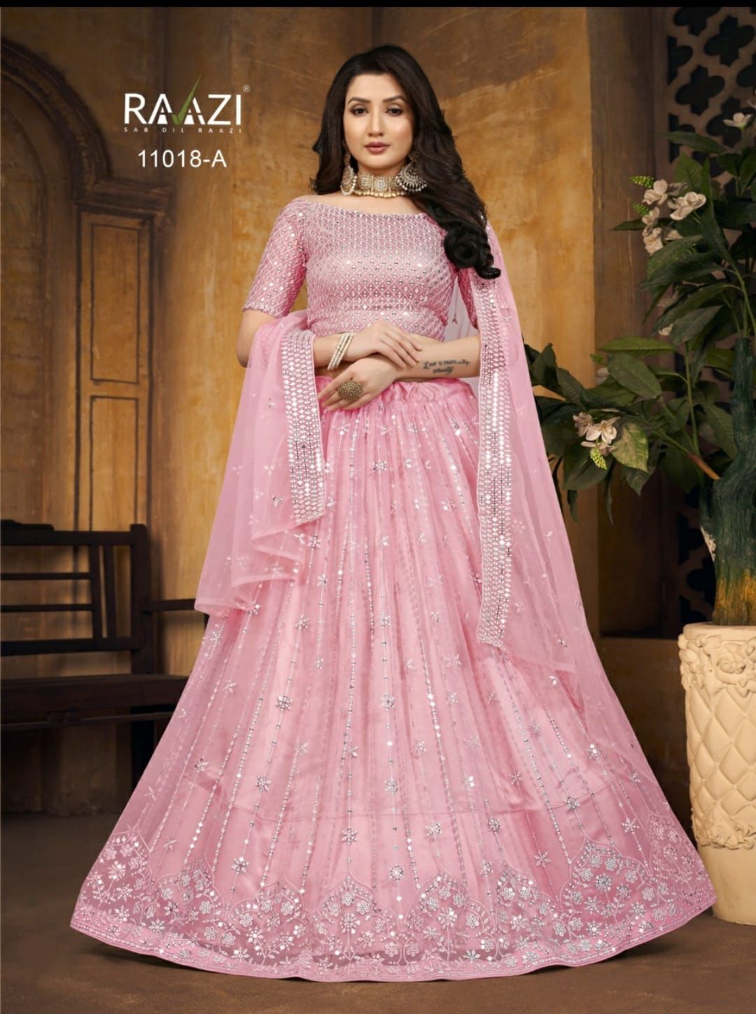 RAAZI- MIRROR MAGIC D.NO.11018 DESIGNER LEHENGA Anant Tex Exports Private Limited