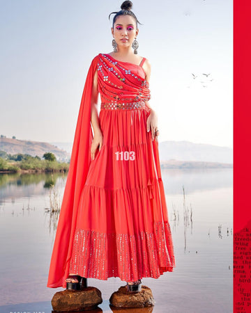 M & M ARZOIE VOL 3 HEAVY GEORGETTE PARTYWEAR COLLECTION GOWN Anant Tex Exports Private Limited