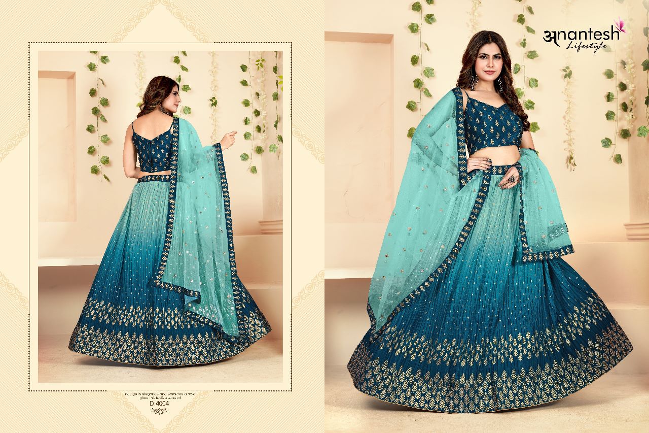 ANANTESH FOILY VOL 1 PREMIUM LEHENGA SERIES 4001 TO 4004 Anant Tex Exports Private Limited