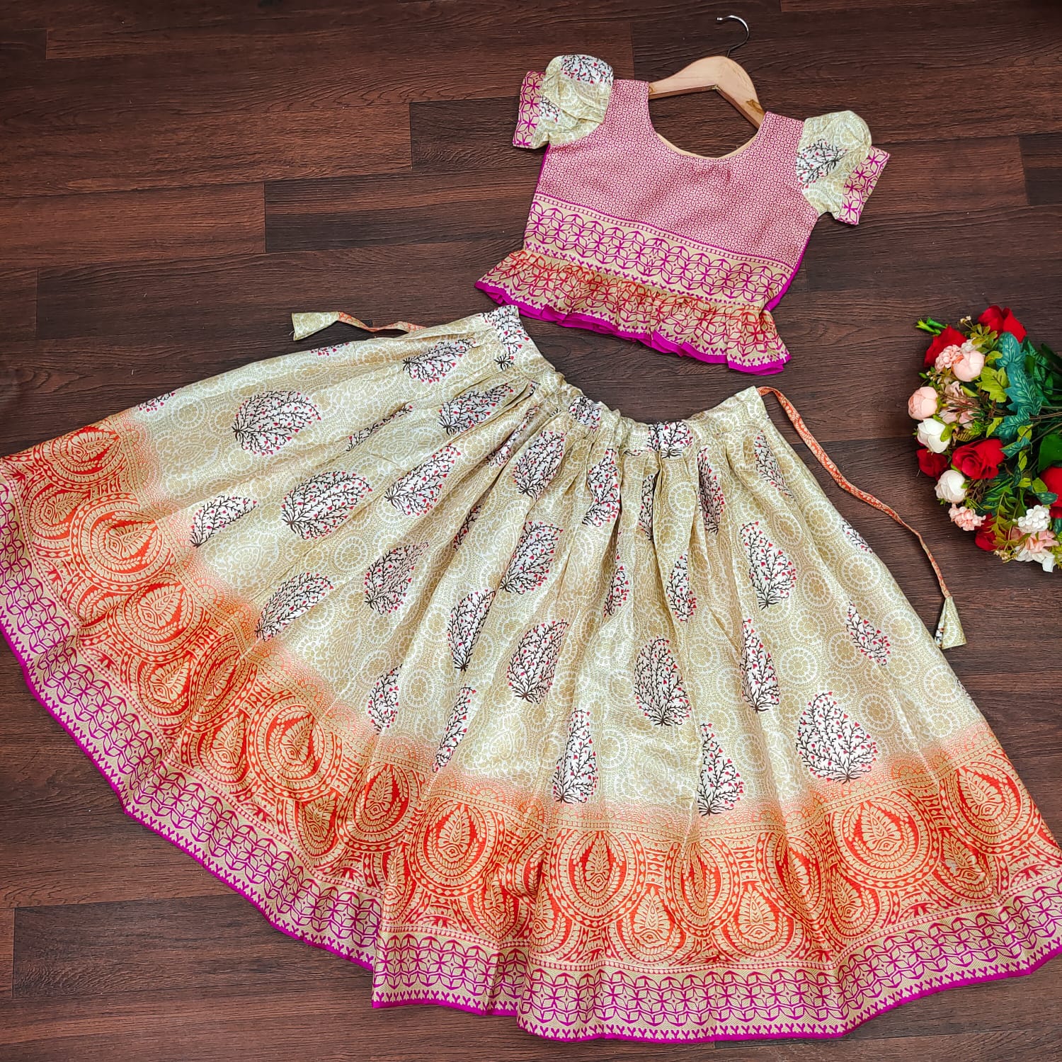 Kundan Work Kids Blouse - Indian Dresses