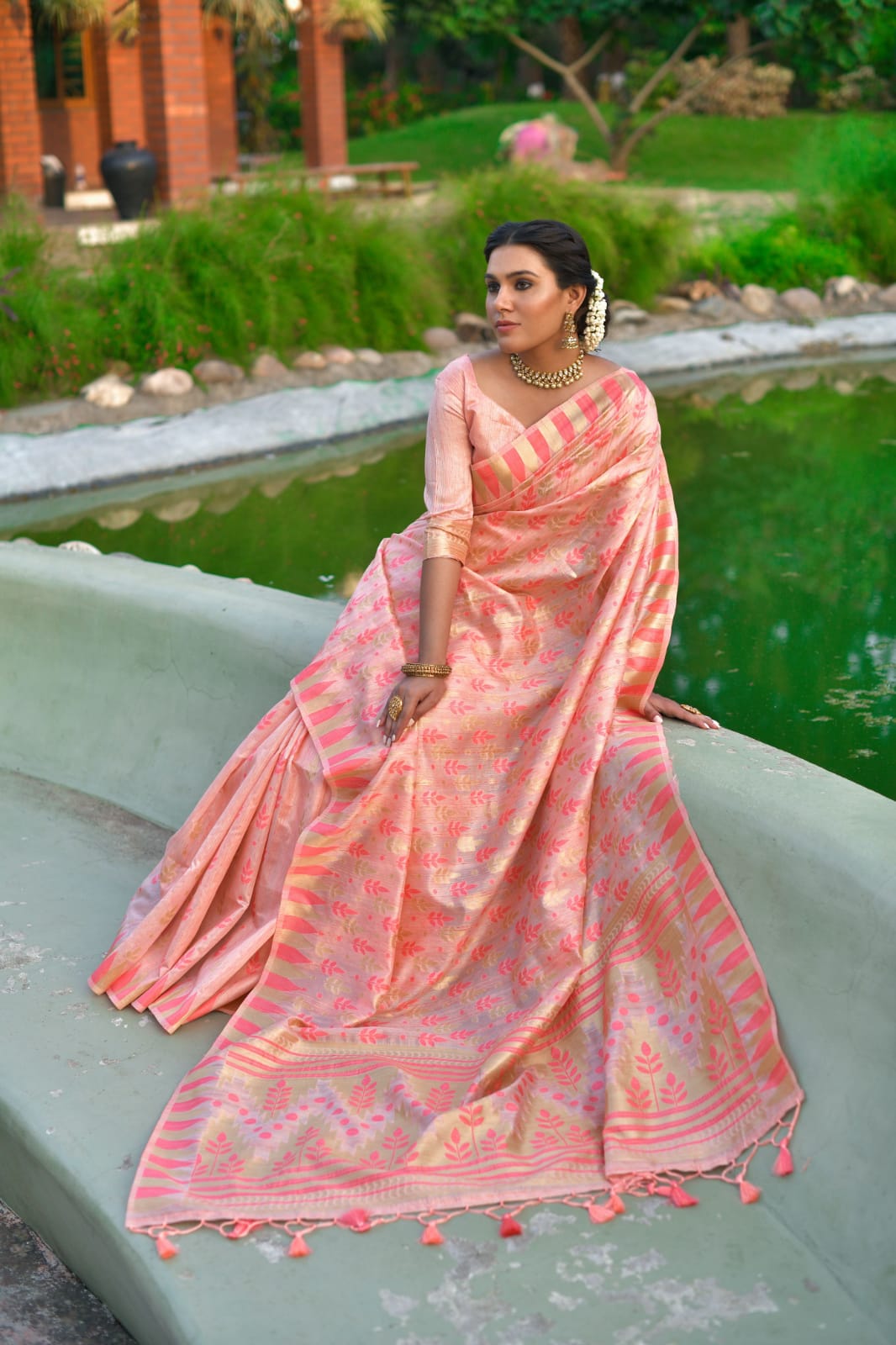 PARTY WEAR JAMDANI SAREE Anant Tex Exports Private Limited