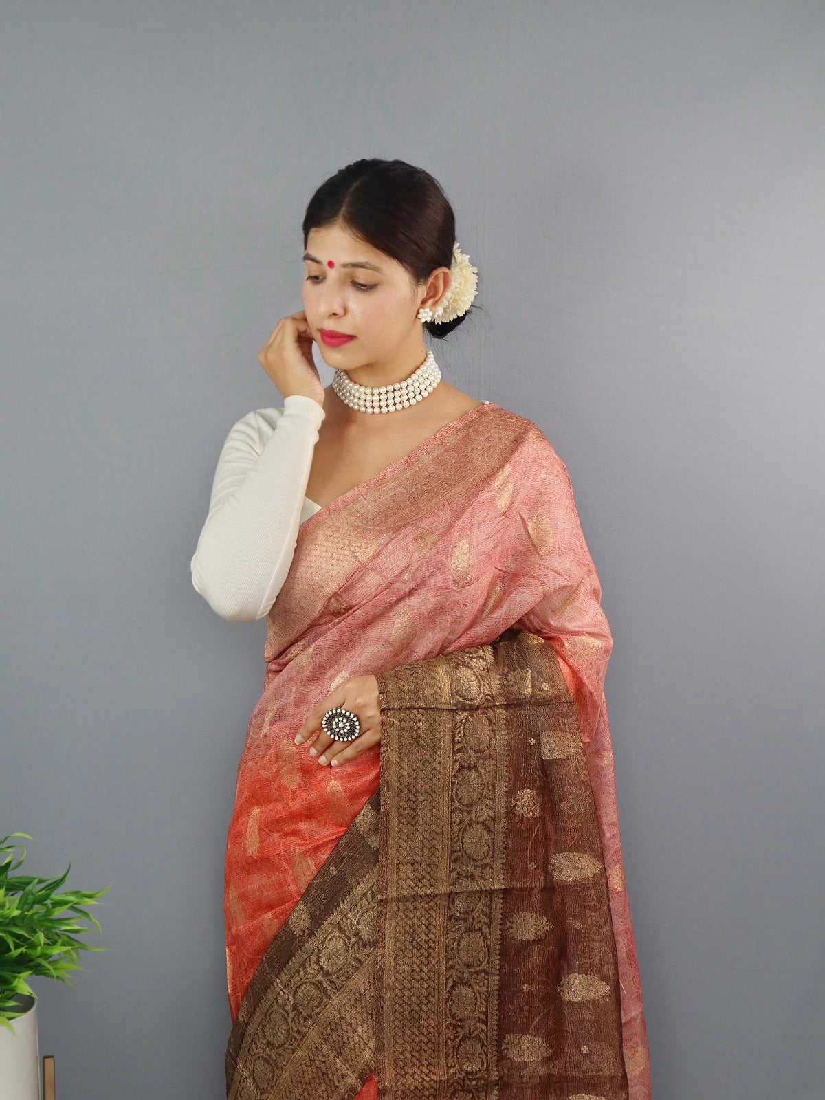 PURE CHANDERI TILAK SAREE Anant Tex Exports Private Limited