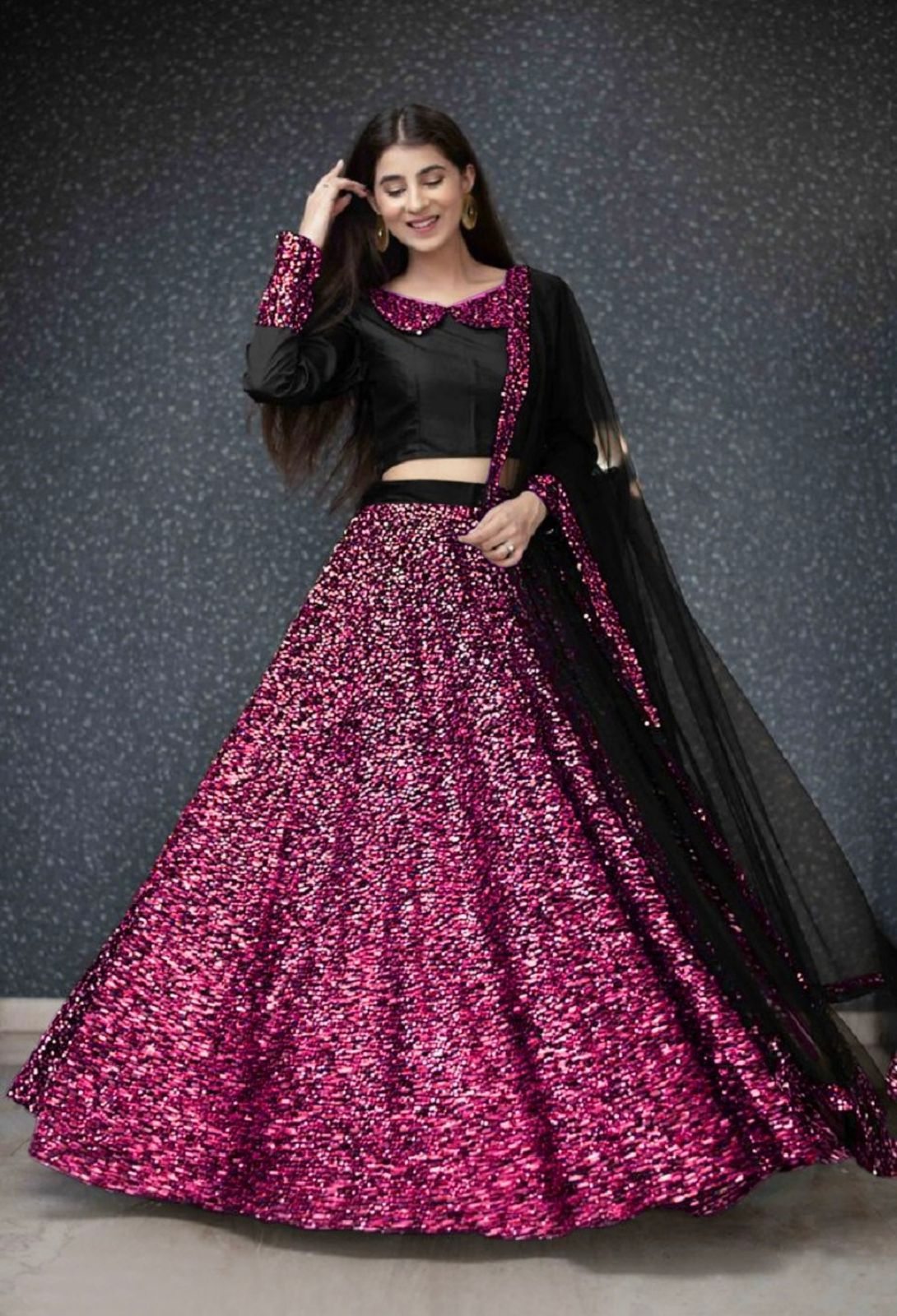Buy Bollywood Style Shraddha Kapoor Pink White Party Wear Crop Top Lehenga  - 7270 Online @ ₹2640 from ShopClues