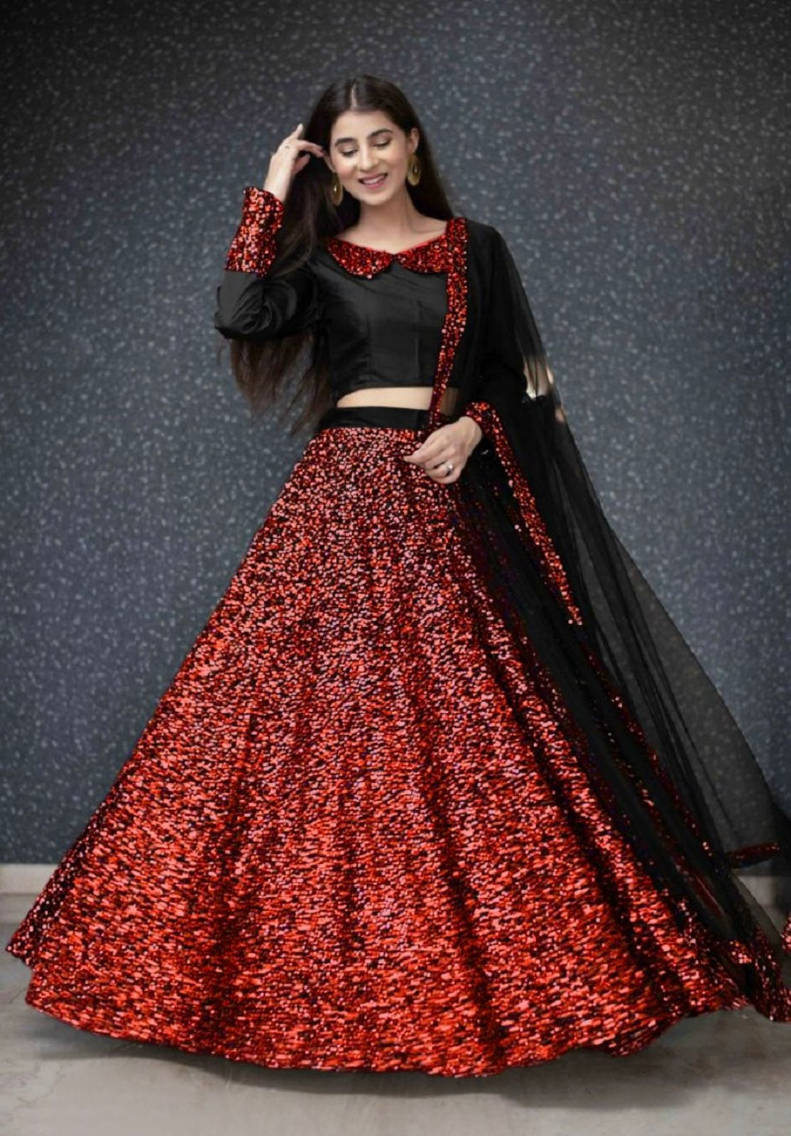 Party Wear Traditional Kids Girls Crop Top Lehenga