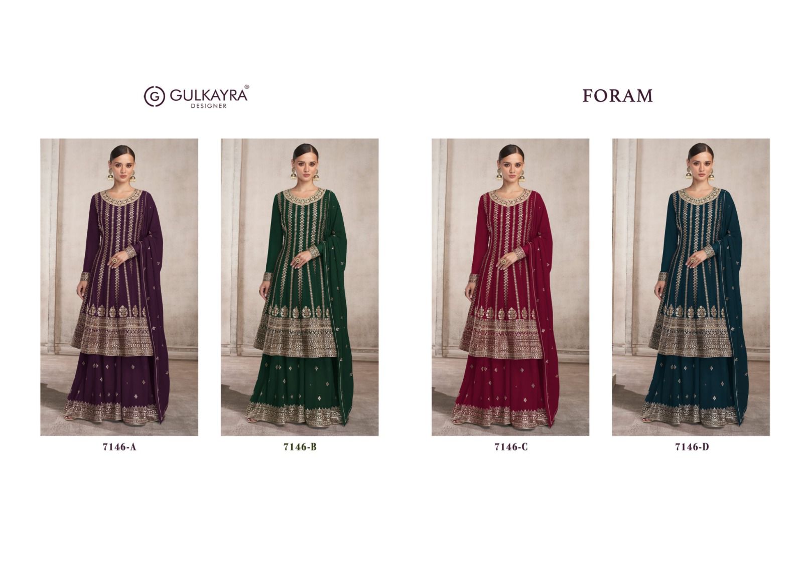 GULKAYRA DESIGNER FORAM 7146 COLOUR SERIES SUIT Anant Tex Exports Private Limited