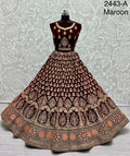 Designer Velvet Bridal Lehenga D.no.2443 Anant Tex Exports Private Limited