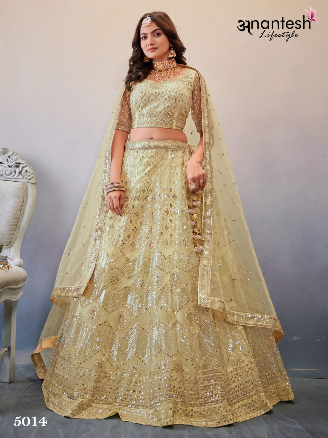 ANANTESH LIFESTYLE OCCASIONS VOL 4 PREMIUM OCCASION WEAR LEHENGA CHOLI D.NO 5013 Anant Tex Exports Private Limited