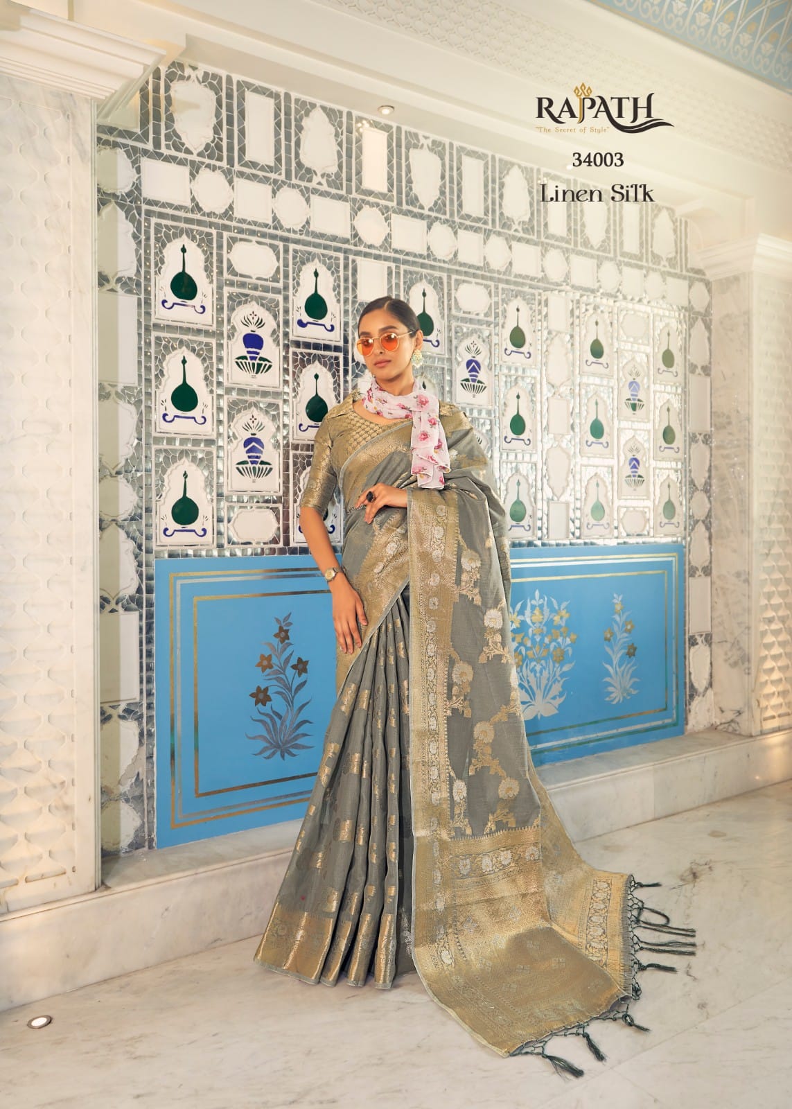 Allin Pure Linen Weaving Saree Anant Tex Exports Private Limited