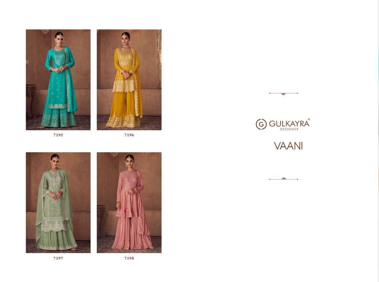 Gulkayra Designer Vaani 7195 Series Designer Suit Anant Tex Exports Private Limited