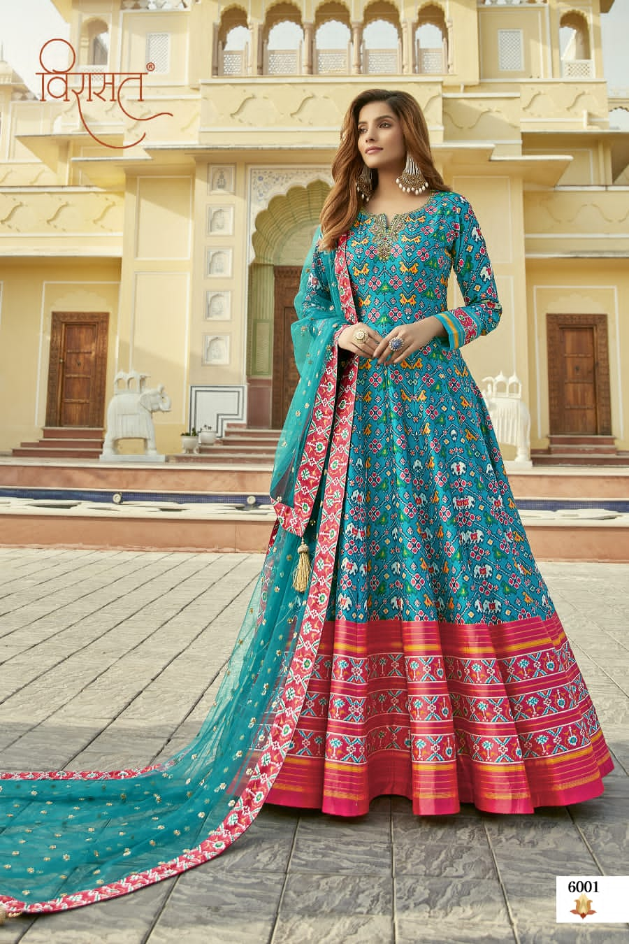 VIRASAT VOL PADMASUNDARI DESIGNER PATOLA PRINT GOWN Anant Tex Exports Private Limited