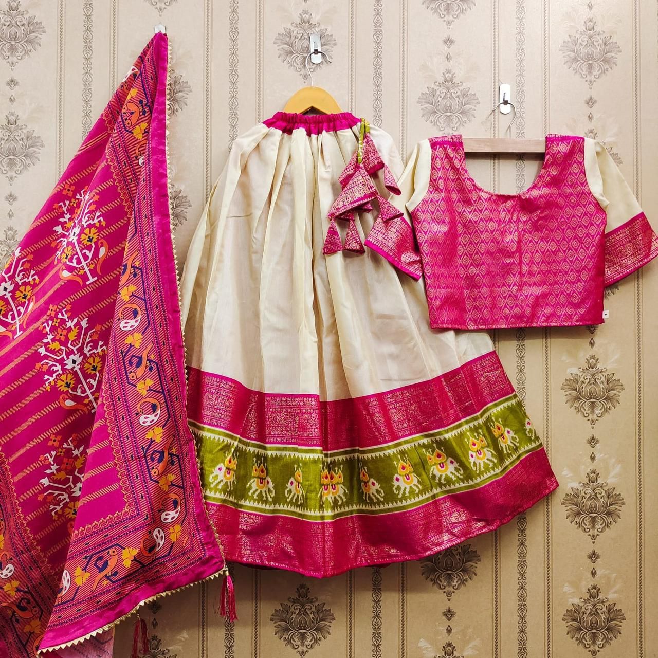 Fancy Peacock Dola Silk Kids Lahenga Choli Anant Tex Exports Private Limited