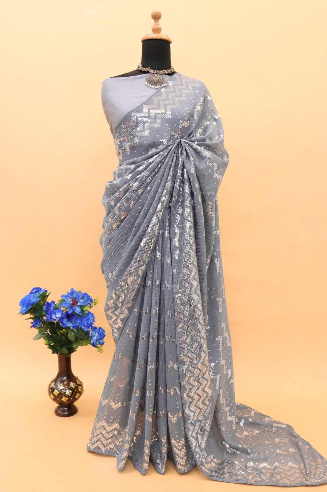 Avni Fancy Georgette Silk Saree Anant Tex Exports Private Limited