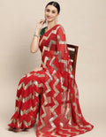 Festive Wear Zig Zag Heavy Georgette Saree Anant Tex Exports Private Limited