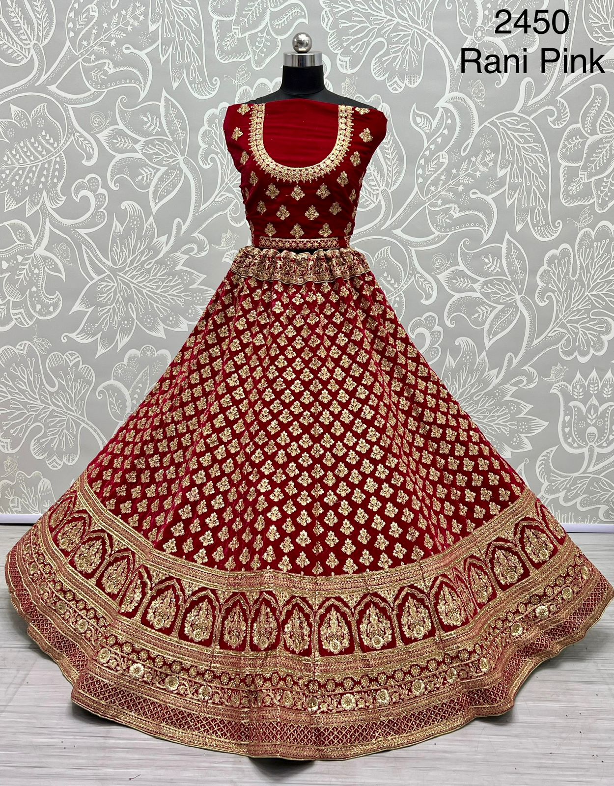 Velvet Lehenga Choli, Occasion : Wedding Wear, Party Wear at Rs 1,250 /  Piece in Surat