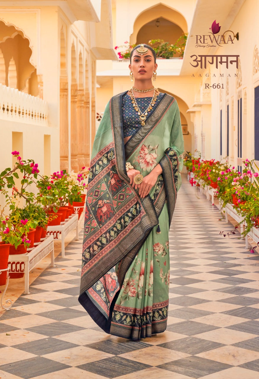 REWAA AAGAMAN CHIFFON SAREE Anant Tex Exports Private Limited