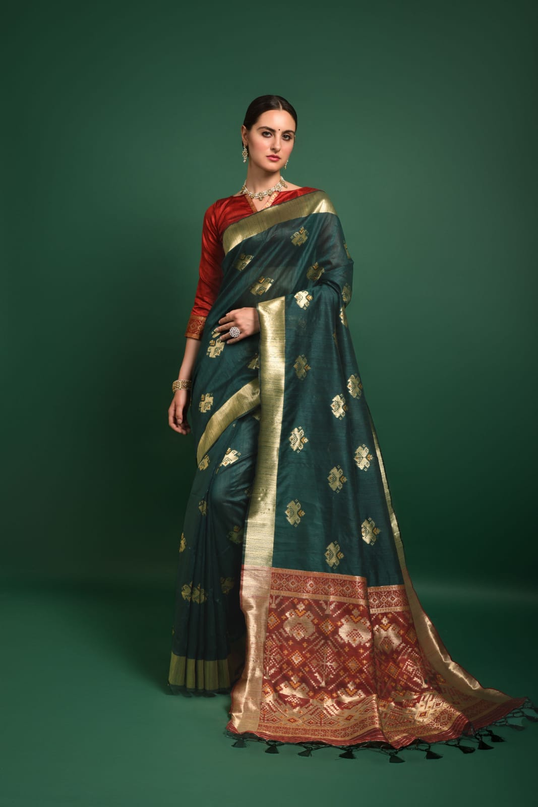 Party Wear Patola Weaving Saree Anant Tex Exports Private Limited