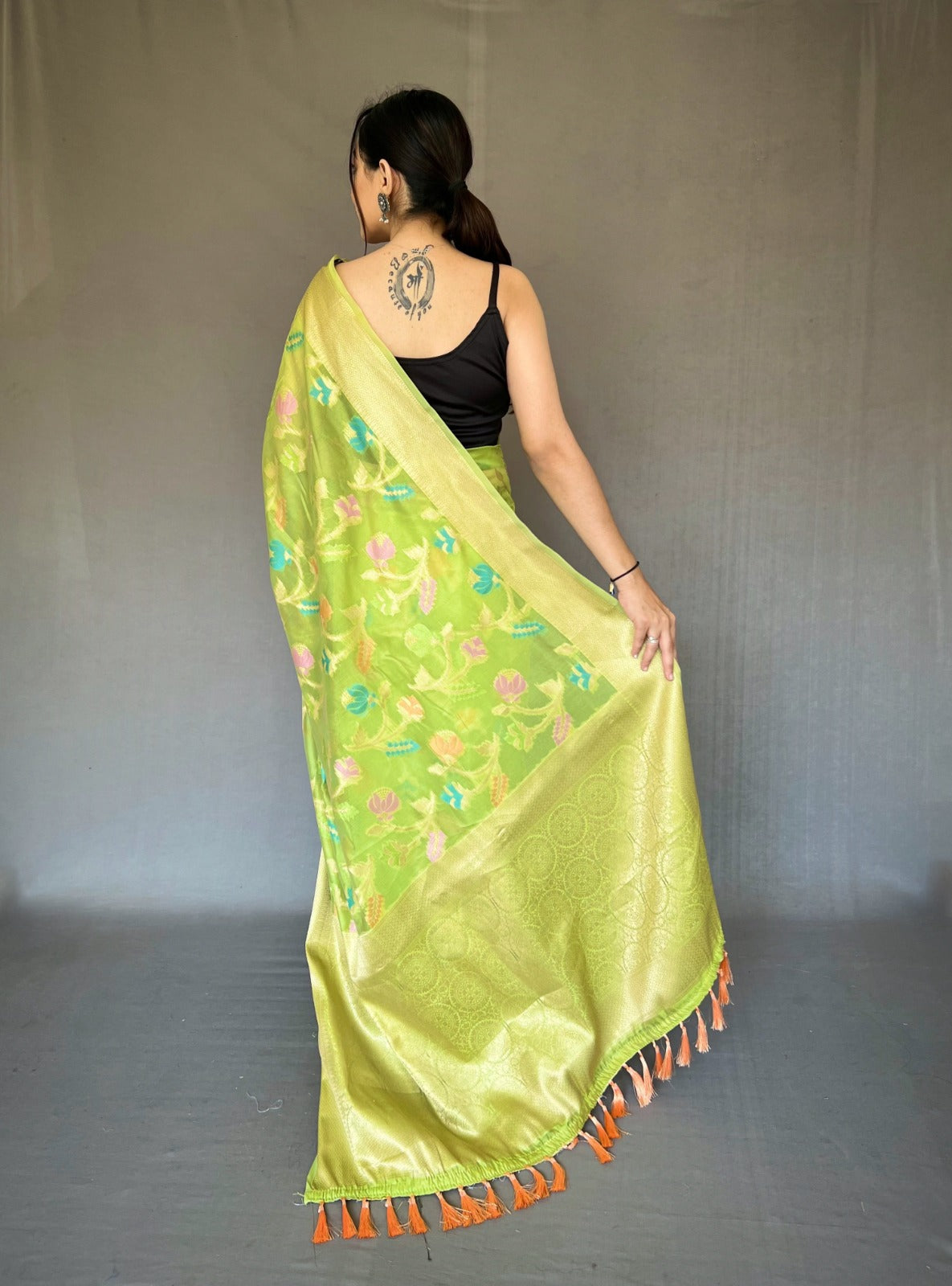 FANCY BARFI PURE ORGANZA TISSUE SILK SAREE Anant Tex Exports Private Limited