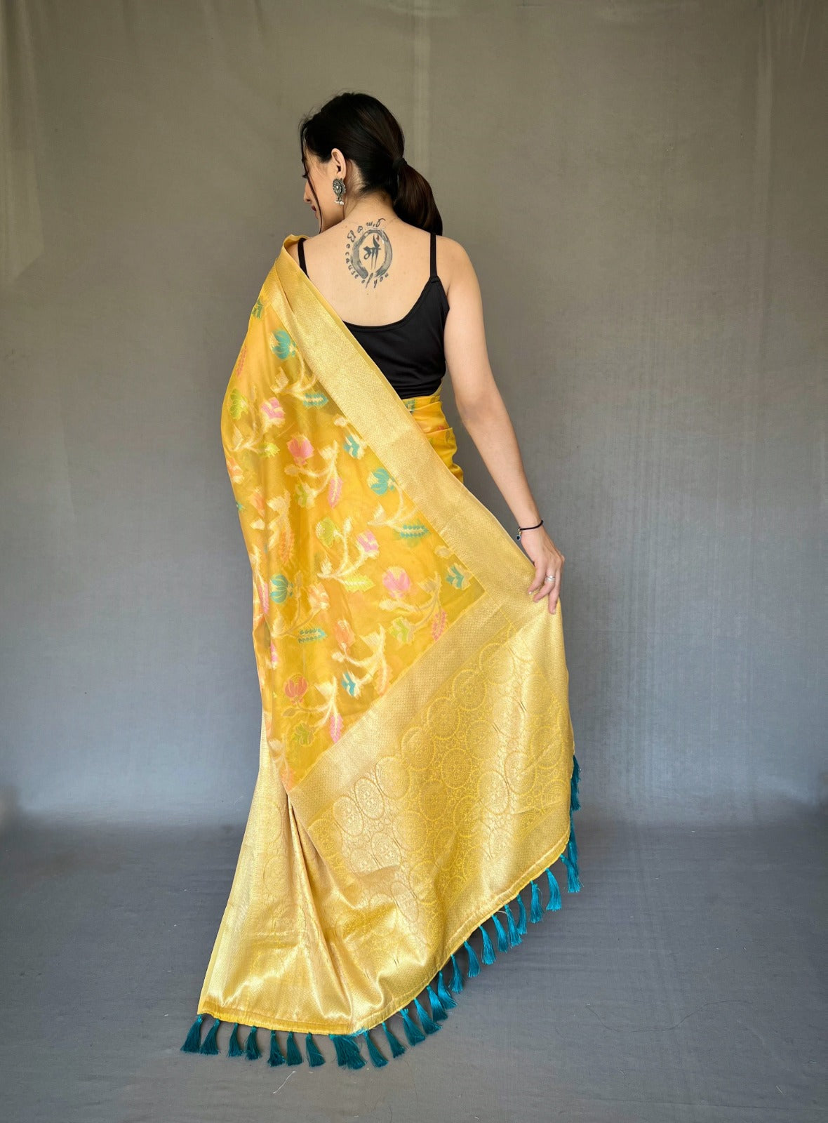 FANCY BARFI PURE ORGANZA TISSUE SILK SAREE Anant Tex Exports Private Limited