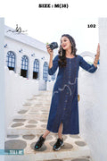 Party Wear Denim Kurti Anant Tex Exports Private Limited