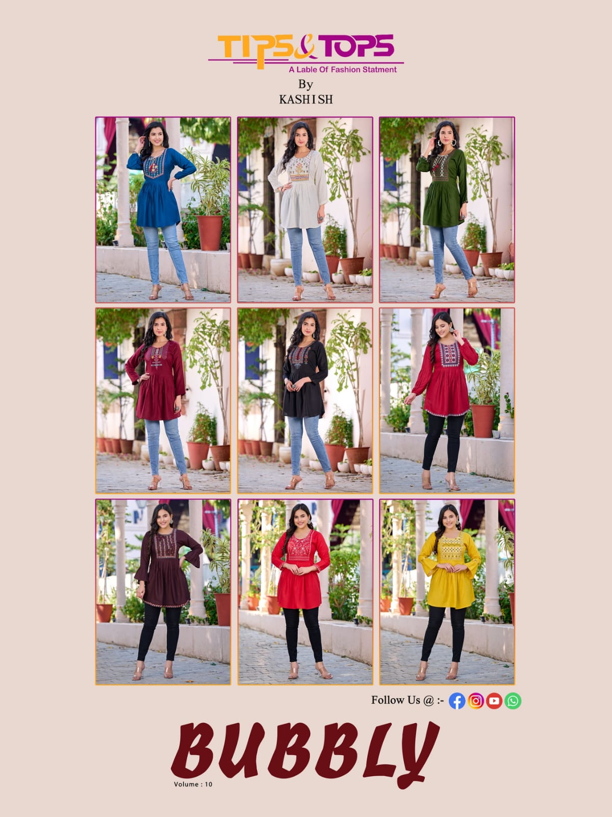 Tips & Tops Bubbly Vol 10 Fancy Western Kurti Anant Tex Exports Private Limited